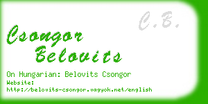 csongor belovits business card